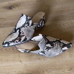 Snake Skin Slip On Shoes